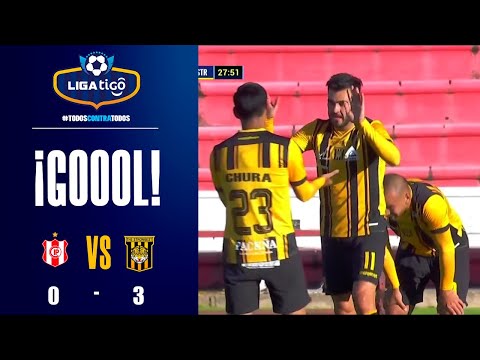 28' ¡Gol de The Strongest! Enrique Triverio conecta de cabeza y anota el tercer gol atigrado.