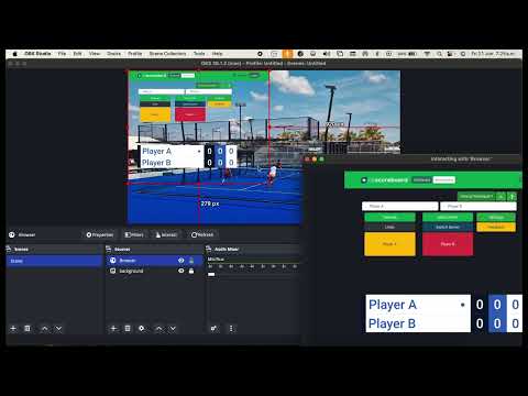 How to add a Padel Scoreboard overlay to my OBS live stream.