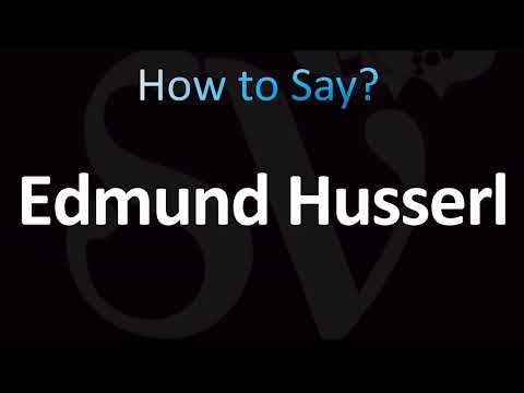 How to Pronounce Edmund Husserl (CORRECTLY!)