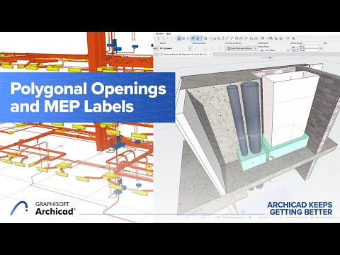 How to Work with Archicad s Built in MEP Modeler Polygonal Openings and MEP Labels