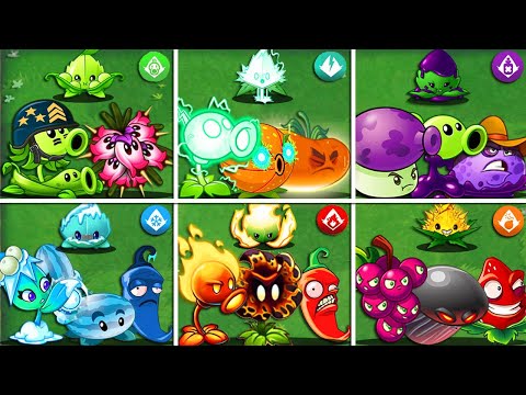 PvZ 2 Random 6 Team BOMB & MINT & PEA Plants Battlez - Who Will Win?
