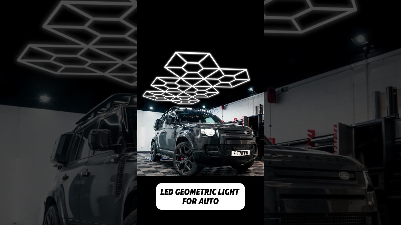 LED Geometric Light For Auto Workshop Ceiling Garage Detailing  #shorts #light