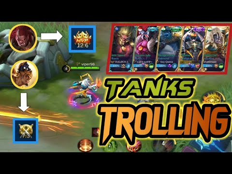 5 Tanks Trolling Hard || Mobile Legends Trolling || Mlbb
