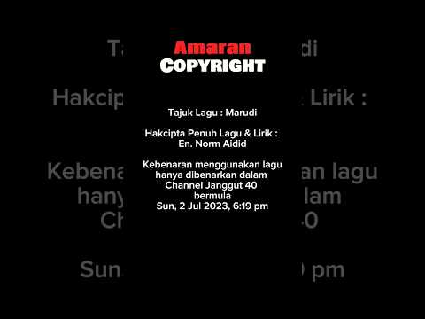 MARUDI - NORM AIDID / LAGU RASMI CHANNEL JANGGUT 40 | 02 JULAI 2023