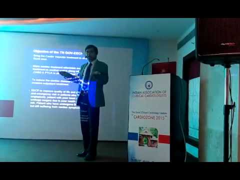 Dr.S.Ramasamy EECP Expert and director of Vaso Meditech pvt ltd presenting EECP in cardio zone 2015