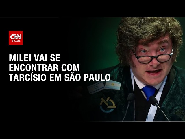 Milei vai se encontrar com Tarcísio durante viagem a São Paulo | CNN 360°