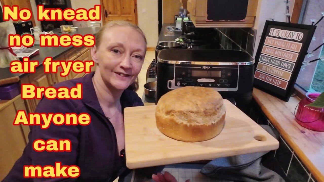 Air Fryer No knead Bread | Air Fryer Bread | Easy No faff Bread