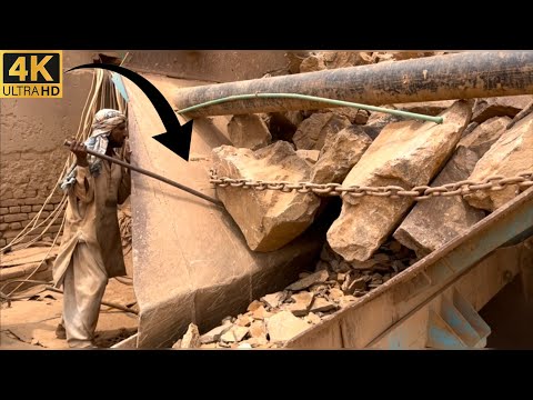 Big Rock Jaw Crusher Machine in Action | Powerful Stone Crushing ASMR Sounds