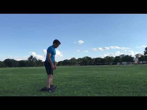 Sandbell/sandbag/sand disc squat jump w/low throw