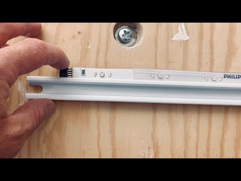 Renovation: Philips Hue Lightstrip Plus installed into aluminium profile.