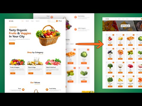 Multipage Grocery Website with React & Tailwind CSS | Beginner-Friendly React Project