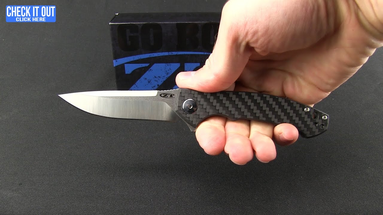 Zero Tolerance Sinkevich 0450CF Flipper Knife Carbon Fiber (3.25" Black) ZT