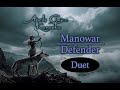 Manowar - Defender (duet) - Karaoke Instrumental with Lyrics - April's Choice Karaoke