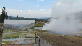 Painting in Yellowstone is always an adventure!
