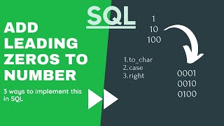 Add leading zeros to numbers in SQL