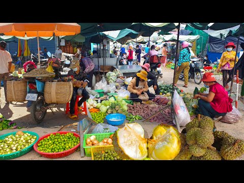 Ang Ta Som Market - Market Food On The Road # 3 On The Way To Kampot
