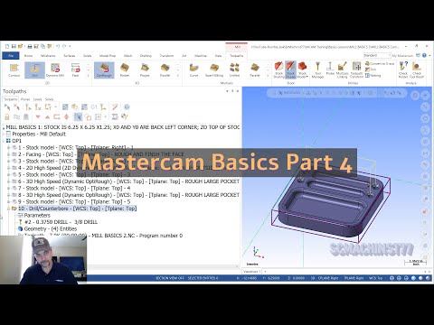 MASTERCAM - TOOLPATH CREATION PART 4 BASICS SERIES