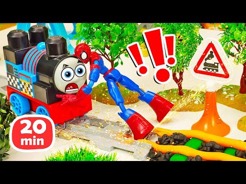 Helpman salva il treno per bambini. I migliori episodi con la ferrovia giocattolo. Video per bambini