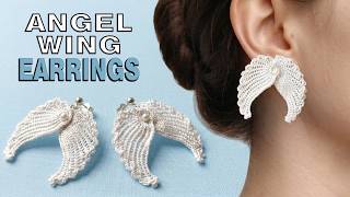 Crochet Angel-Wing Earrings For Beginners - Quick & Easy DIY