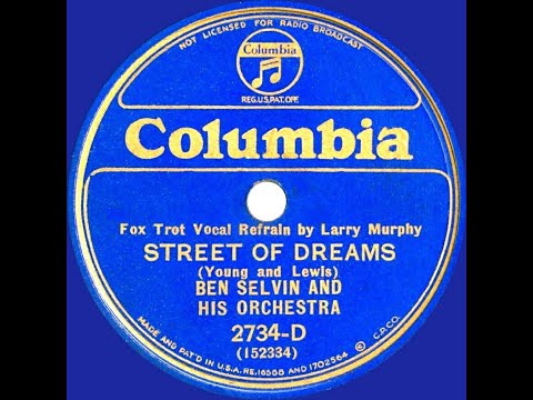 1933 HITS ARCHIVE: Street Of Dreams - Ben Selvin (Larry Murphy, vocal)