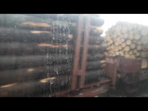 Tren cu lemne parasind Romania! Train full of wood leaving Romania!Zug voller Holz austrit Romania!