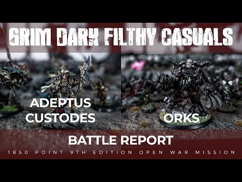 GDFC Warhammer 40k 9th Edition Battle Report | Adeptus Custodes vs Orks Batrep