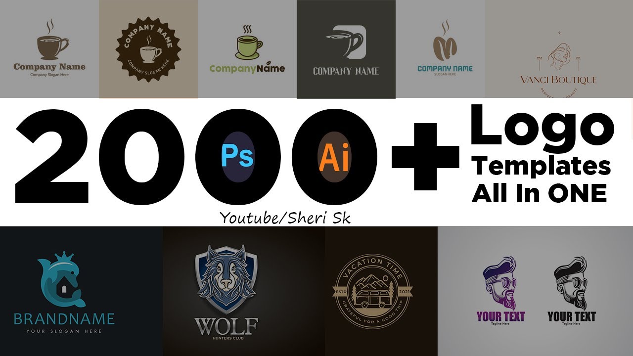 2000+ Logo Templates Download |Sheri Sk| Logo Mega Bundle Download