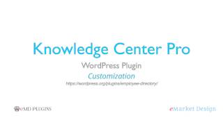 Knowledge Center Pro WordPress Plugin — Customizations