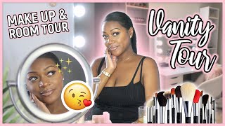 Luxury Vanity Tour | Simple DIY Hollywood Makeup Desk