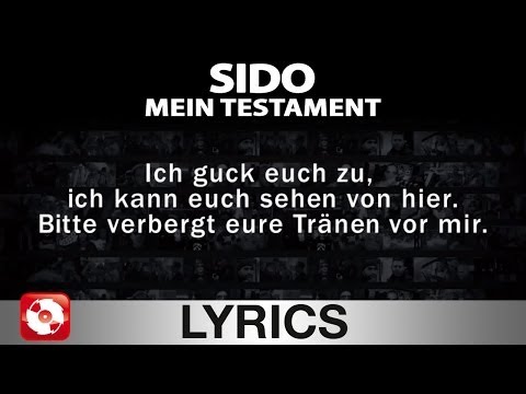 SIDO - MEIN TESTAMENT - AGGROTV LYRICS KARAOKE (OFFICIAL VERSION)