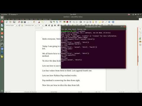 How To Slice The Python List Using Pop Deque Method