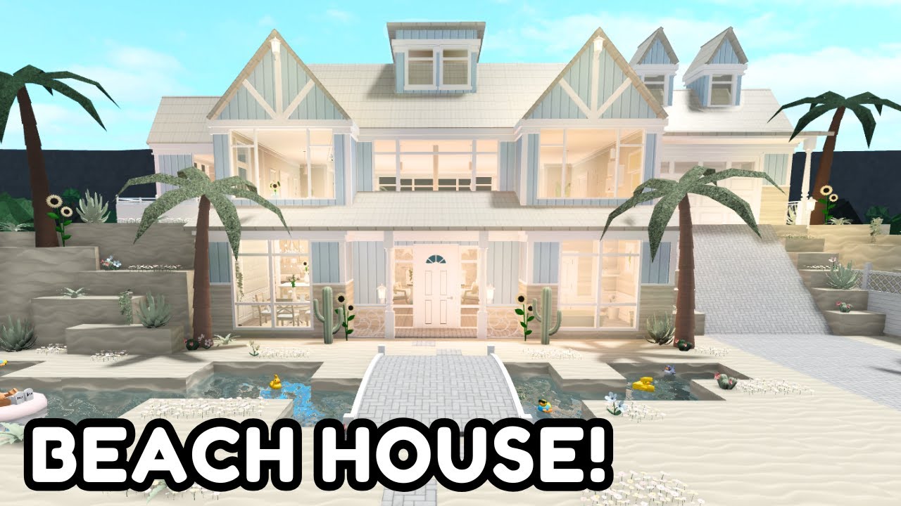 Hillside Bloxburg BEACH HOUSE Build: 2 Story Tutorial
