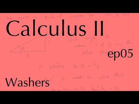 Calculus II ep05: Volume with washers (Sep 17, 2026)