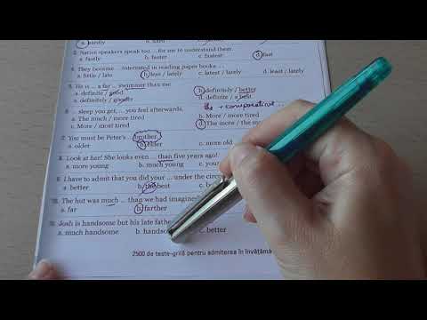 Teste grilă cu Adjective și Adverbe în limba engleză pentru admitere în învățământul superior