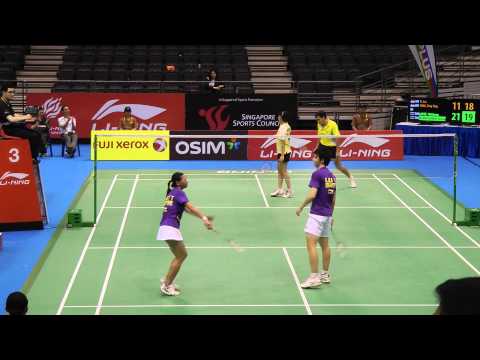 LNSO 2012 Mix Doubles Prelim - Thitipong & Peeraya vs Liu YI & Ting Ting Thng