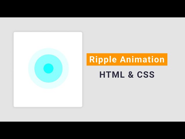 Infinite Ripple Effect Animation using HTML & CSS