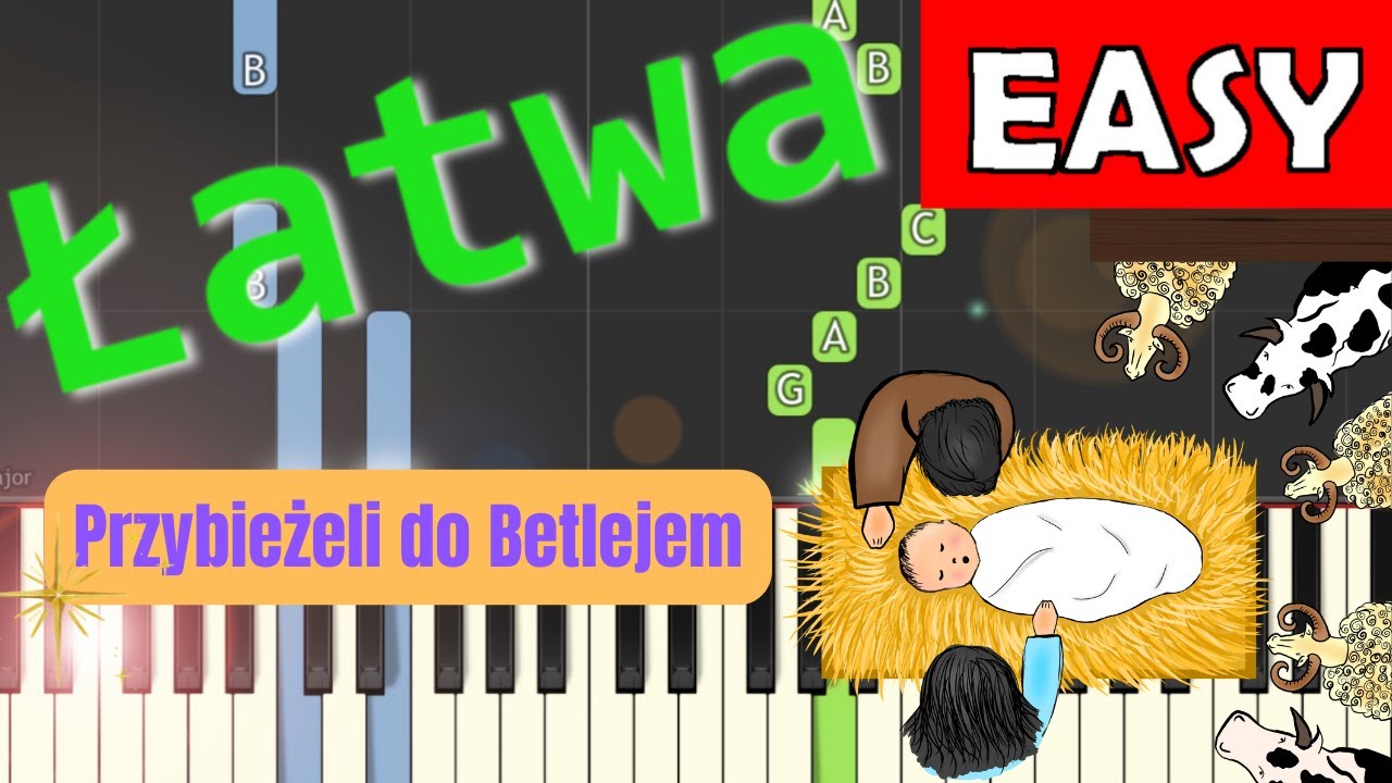 🎹 Przybieżeli do Betlejem - Piano Tutorial (łatwa wersja) 🎵 NUTY W OPISIE 🎼