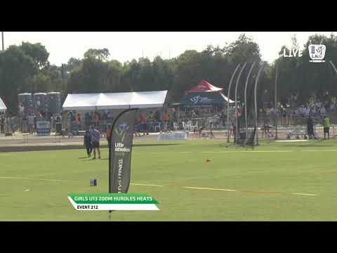 Girls U13 200m Hurdles Heat 3 - 2019 State Track and Field Championships // LAVicTV