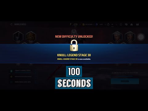 KNULL STAGE 29 UNDER 100 SECONDS | WBL CHALLENGE | MARVEL FUTURE FIGHT
