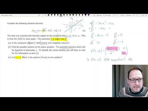 Constrained Multivariate Optimisation Example