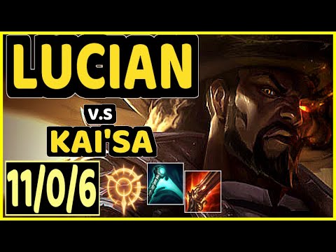 CODY SUN (LUCIAN) vs KAI'SA - 11/0/6 KDA BOTTOM ADC CHALLENGER GAMEPLAY - NA