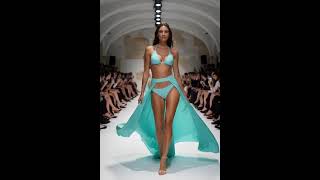 Desfile Hipnótico de Biquínis Florais em Ruínas Antigas | AI Fashion Sensual ✨