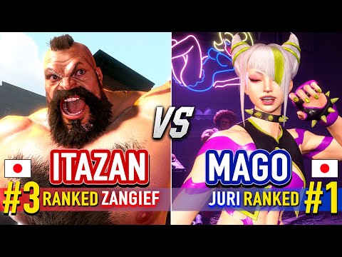 SF6 🔥 ITAZAN (#3 Ranked Zangief) vs MAGO (#1 Ranked Juri) 🔥 Street Fighter 6 High Level Gameplay