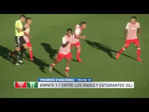Los Andes 1- 1 Sp  Estudiantes - B Nacional - Fecha 10