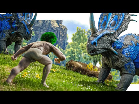 Flanking a Styracosaurus to Home Run it's Baby Egg in ARK: The Hunted