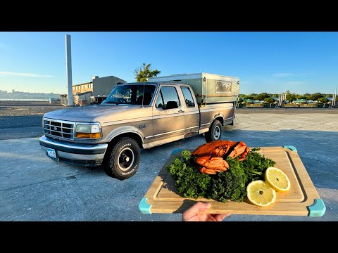 Eating LIke a King for Free - Truck Camping W/ Dungeness Crab