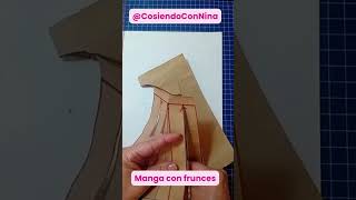 MANGA CON FRUNCES #patronaje #costura #diy #sewing #costuraparaprincipiantes #costurafacil