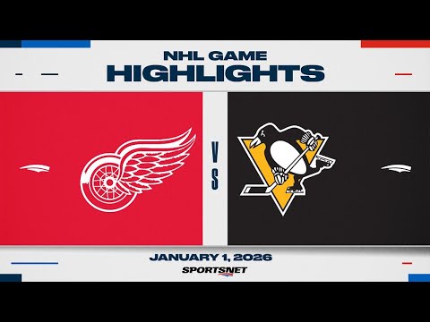 NHL Highlights | Red Wings vs. Penguins - January 1, 2026