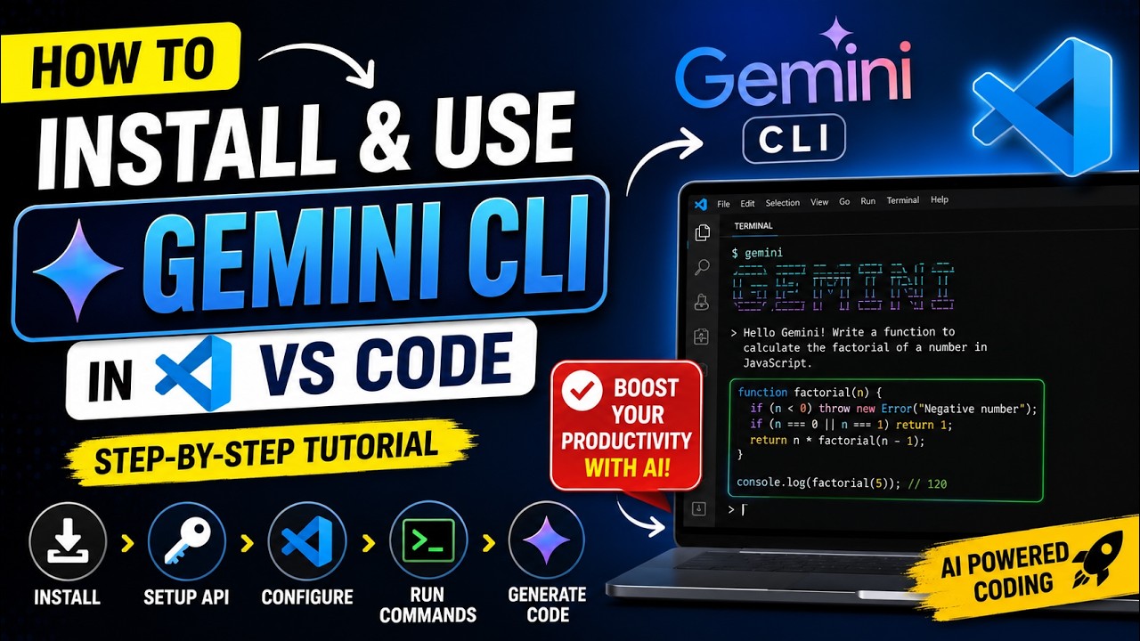 How to Install & Use Gemini CLI in VS Code (Step-by-Step Tutorial)