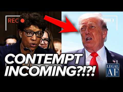Trump DOJ THREATENED with CONTEMPT as they get CAUGHT!!!
